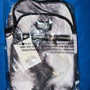 Brand new black and gray Kedzie tie dye sling bag